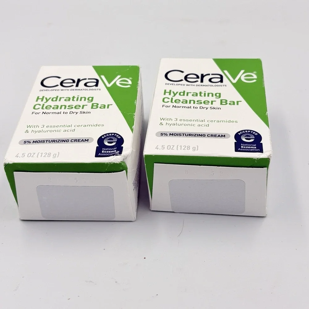 CeraVe Hydrating Cleansing Bar For Normal to Dry Skin, 4.5 Oz‎ (Lot of 2)